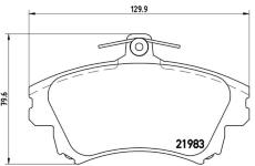 Sada brzdových platničiek kotúčovej brzdy BREMBO P 54 036