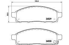 Sada brzdových destiček, kotoučová brzda BREMBO P 54 038