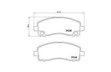 Sada brzdových destiček, kotoučová brzda BREMBO P 54 042