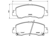 Sada brzdových platničiek kotúčovej brzdy BREMBO P 54 061