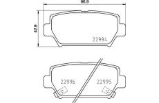 Sada brzdových destiček, kotoučová brzda BREMBO P 54 062