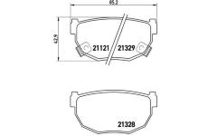 Sada brzdových destiček, kotoučová brzda BREMBO P 56 010