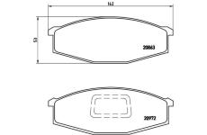 Sada brzdových destiček, kotoučová brzda BREMBO P 56 012