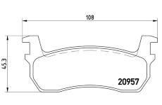 Sada brzdových destiček, kotoučová brzda BREMBO P 56 013