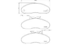 Sada brzdových destiček, kotoučová brzda BREMBO P 56 019