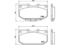 Sada brzdových destiček, kotoučová brzda BREMBO P 56 025