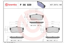 Sada brzdových platničiek kotúčovej brzdy BREMBO P 56 029