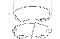 Sada brzdových destiček, kotoučová brzda BREMBO P 56 039