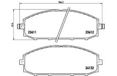 Sada brzdových destiček, kotoučová brzda BREMBO P 56 041