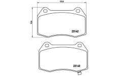 Sada brzdových destiček, kotoučová brzda BREMBO P 56 047