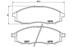 Sada brzdových platničiek kotúčovej brzdy BREMBO P 56 049