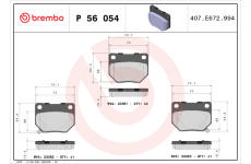 Sada brzdových platničiek kotúčovej brzdy BREMBO P 56 054