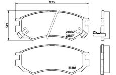 Sada brzdových platničiek kotúčovej brzdy BREMBO P 56 055