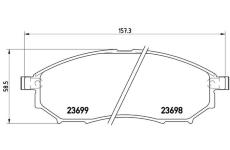 Sada brzdových destiček, kotoučová brzda BREMBO P 56 058