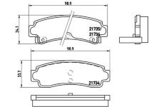 Sada brzdových destiček, kotoučová brzda BREMBO P 56 063