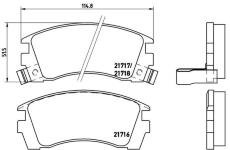 Sada brzdových destiček, kotoučová brzda BREMBO P 56 064