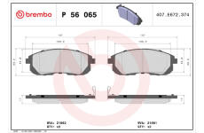 Sada brzdových platničiek kotúčovej brzdy BREMBO P 56 065