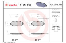 Sada brzdových platničiek kotúčovej brzdy BREMBO P 56 066