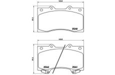 Sada brzdových destiček, kotoučová brzda BREMBO P 56 081