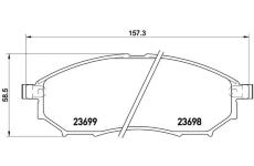 Sada brzdových platničiek kotúčovej brzdy BREMBO P 56 094