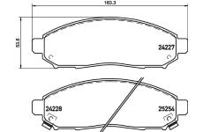 Sada brzdových destiček, kotoučová brzda BREMBO P 56 096E