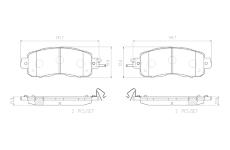 Sada brzdových destiček, kotoučová brzda BREMBO P 56 104E