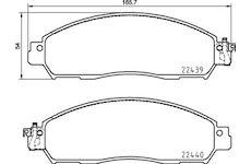 Sada brzdových destiček, kotoučová brzda BREMBO P 56 120