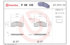 Sada brzdových platničiek kotúčovej brzdy BREMBO P 56 123