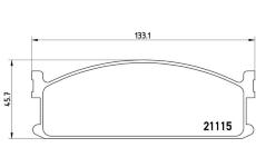 Sada brzdových destiček, kotoučová brzda BREMBO P 59 008