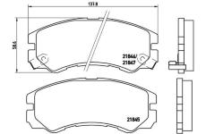 Sada brzdových destiček, kotoučová brzda BREMBO P 59 020