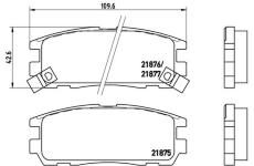 Sada brzdových platničiek kotúčovej brzdy BREMBO P 59 021