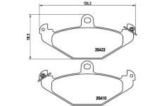 Sada brzdových destiček, kotoučová brzda BREMBO P 59 026