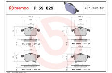 Sada brzdových platničiek kotúčovej brzdy BREMBO P 59 029