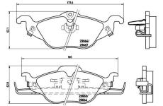 Sada brzdových destiček, kotoučová brzda BREMBO P 59 030