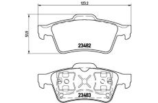 Sada brzdových platničiek kotúčovej brzdy BREMBO P 59 044