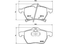 Sada brzdových destiček, kotoučová brzda BREMBO P 59 048