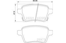 Sada brzdových destiček, kotoučová brzda BREMBO P 59 086