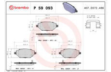 Sada brzdových platničiek kotúčovej brzdy BREMBO P 59 093