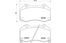 Sada brzdových destiček, kotoučová brzda BREMBO P 59 094