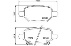 Sada brzdových destiček, kotoučová brzda BREMBO P 59 099