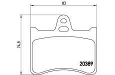 Sada brzdových destiček, kotoučová brzda BREMBO P 61 019