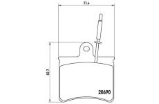 Sada brzdových destiček, kotoučová brzda BREMBO P 61 022