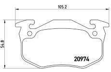 Sada brzdových destiček, kotoučová brzda BREMBO P 61 032