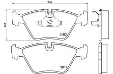 Sada brzdových destiček, kotoučová brzda BREMBO P 61 049