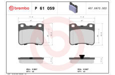 Sada brzdových platničiek kotúčovej brzdy BREMBO P 61 059