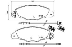 Sada brzdových platničiek kotúčovej brzdy BREMBO P 61 061