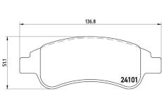 Sada brzdových platničiek kotúčovej brzdy BREMBO P 61 082