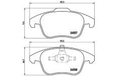 Sada brzdových platničiek kotúčovej brzdy BREMBO P 61 086