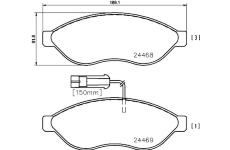 Sada brzdových destiček, kotoučová brzda BREMBO P 61 092