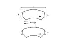 Sada brzdových destiček, kotoučová brzda BREMBO P 61 093